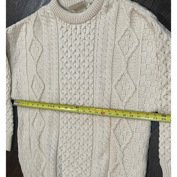 Western Island Sweater Men’s Large Fisherman Cable Knit Merino Wool Ireland - Picture 7 of 7